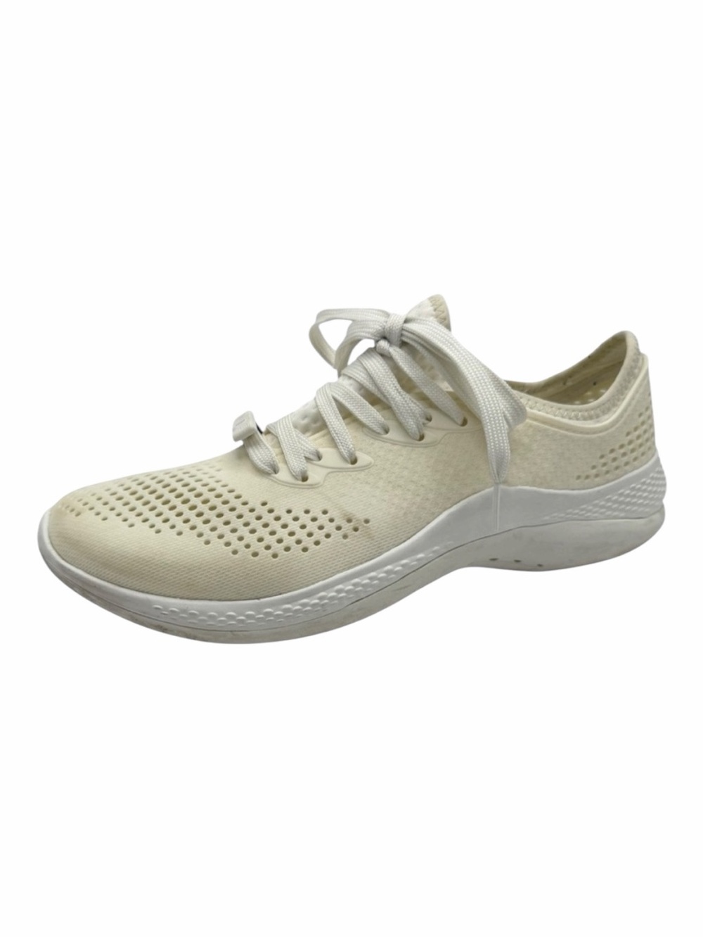 Crocs LiteRide 360 Pacer Men 8 Almost White Beige Athletic Sneakers Comfort